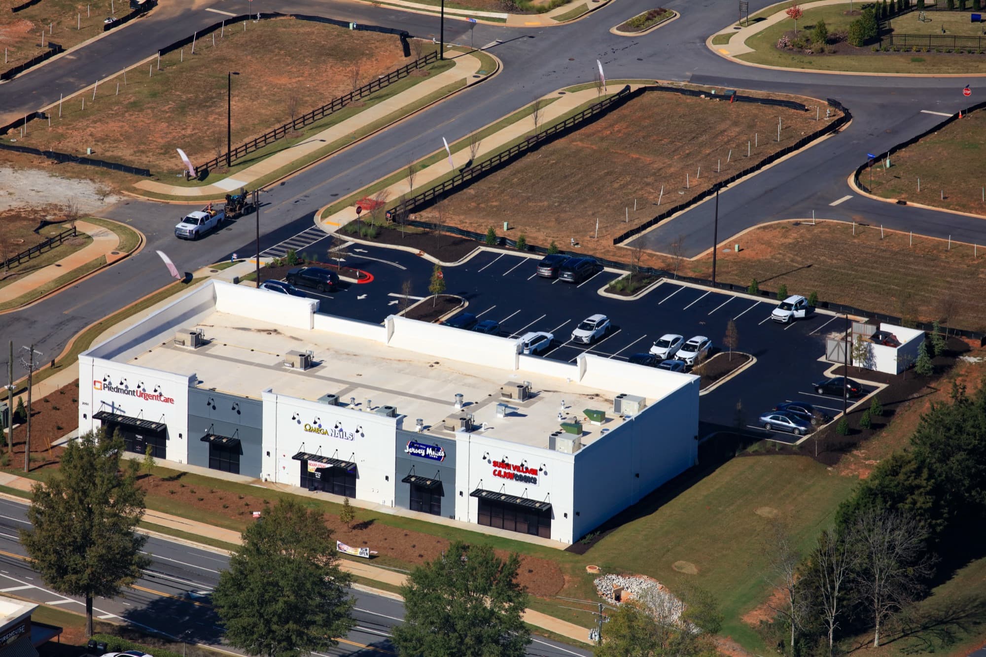 Aerial of the Jonesboro Road retail building